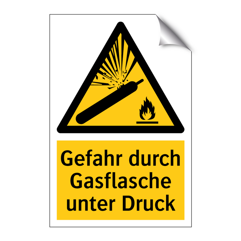 Gefahr durch Gasflasche unter Druck