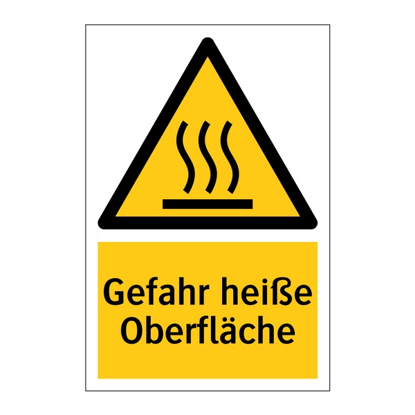 Gefahr heiße Oberfläche