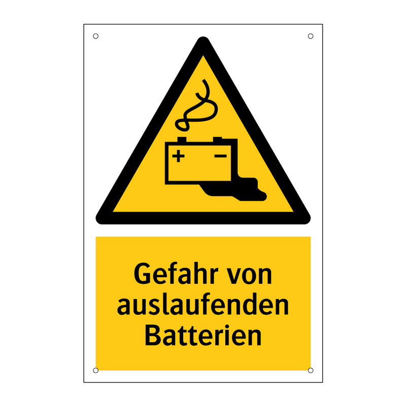 Gefahr von auslaufenden Batterien