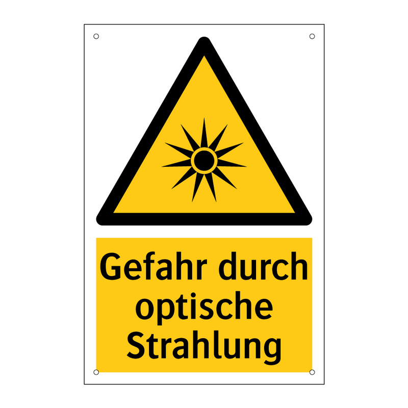 Gefahr durch optische Strahlung
