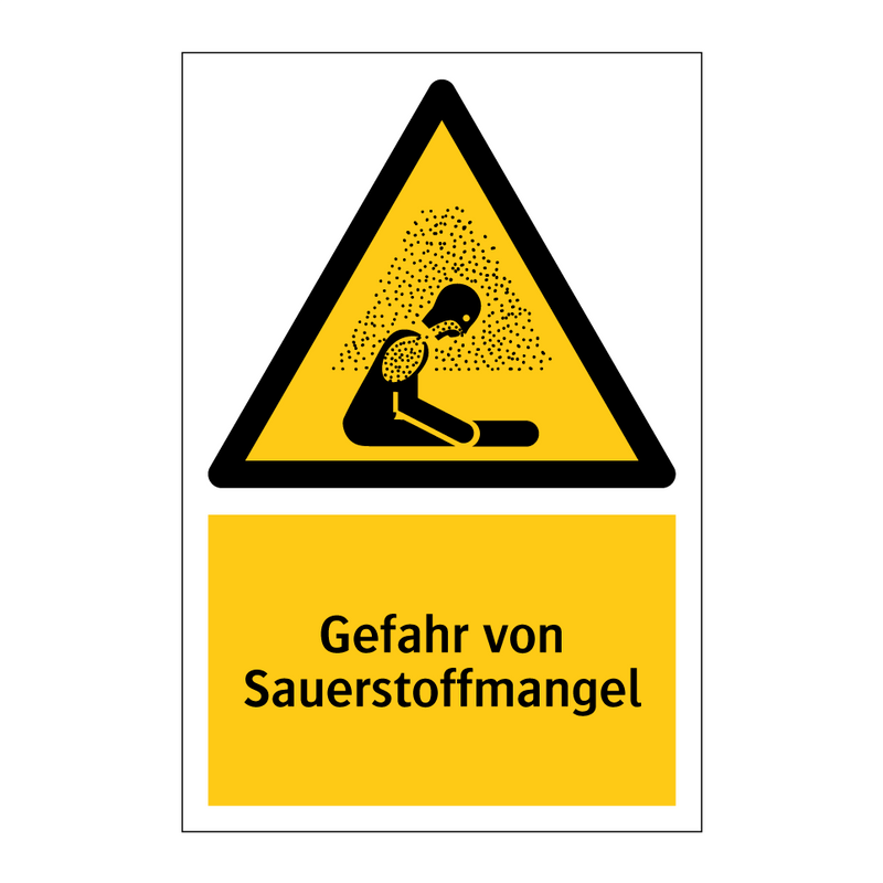 Gefahr von Sauerstoffmangel