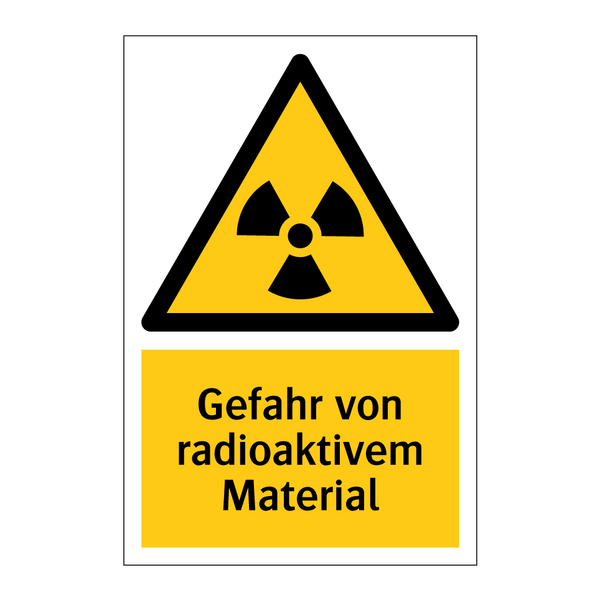 Gefahr von radioaktivem Material