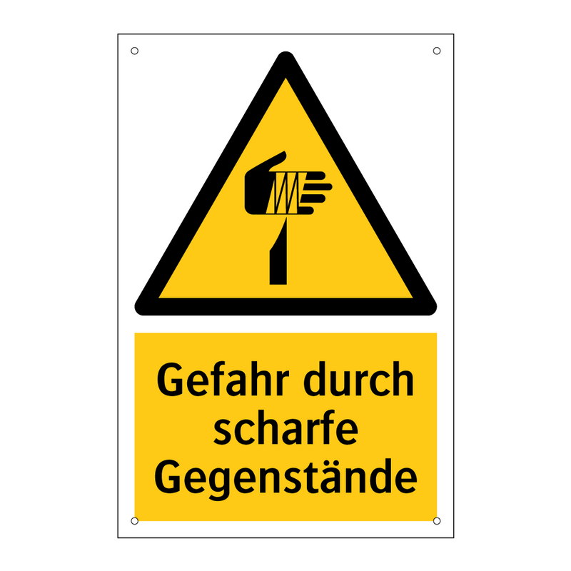 Gefahr durch scharfe Gegenstände