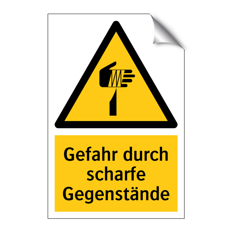 Gefahr durch scharfe Gegenstände