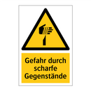 Gefahr durch scharfe Gegenstände