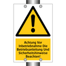 Achtung Vor Inbetriebnahme Die Betriebsanleitung Und Sicherheitshinweise Beachten!