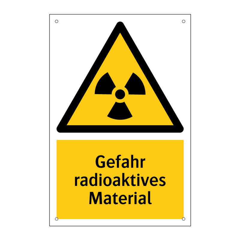 Gefahr radioaktives Material