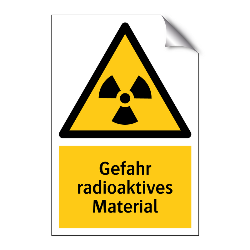 Gefahr radioaktives Material