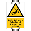 Gefahr Reduzierter Schachtkopf Anweisungen Befolgen