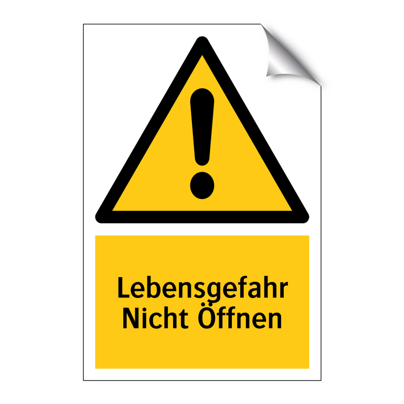 Lebensgefahr Nicht Öffnen