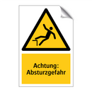 Achtung: Absturzgefahr
