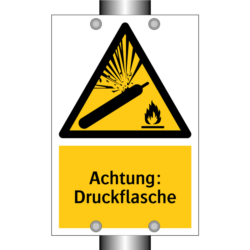 Achtung: Druckflasche