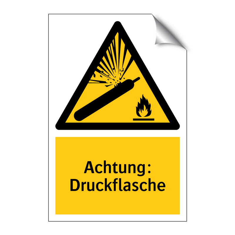 Achtung: Druckflasche