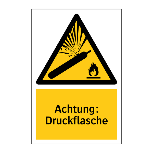 Achtung: Druckflasche