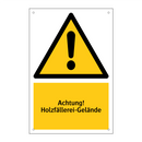 Achtung! Holzfällerei-Gelände