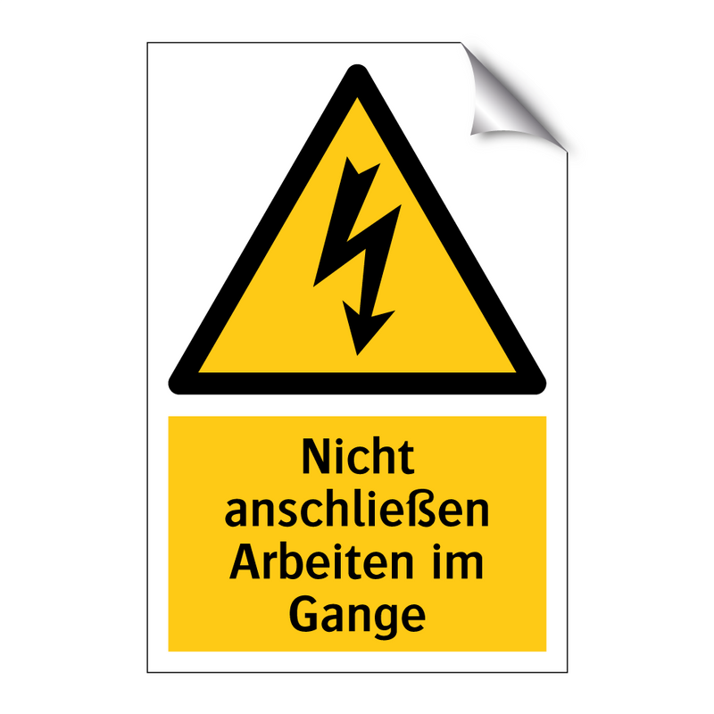 Nicht anschließen Arbeiten im Gange