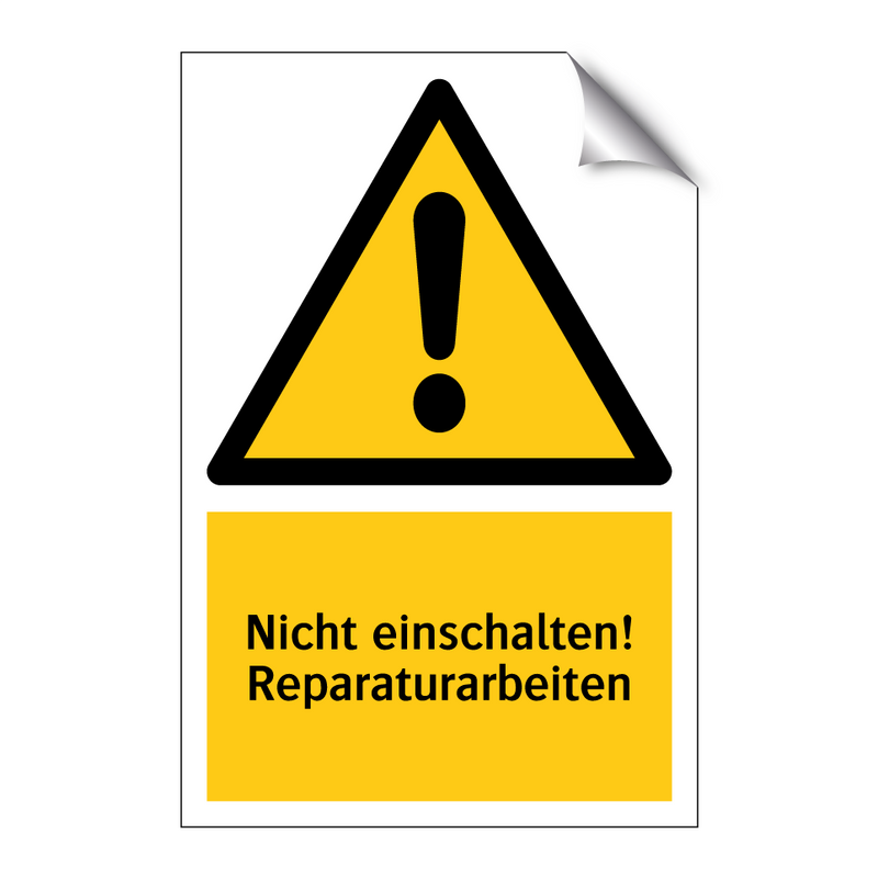 Nicht einschalten! Reparaturarbeiten
