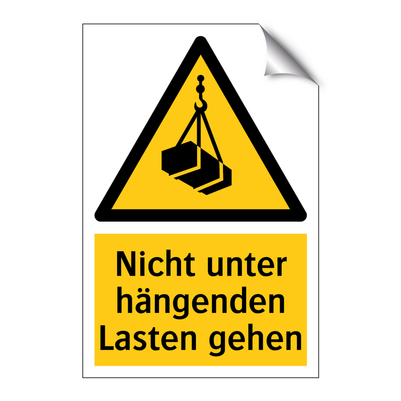 Nicht unter hängenden Lasten gehen