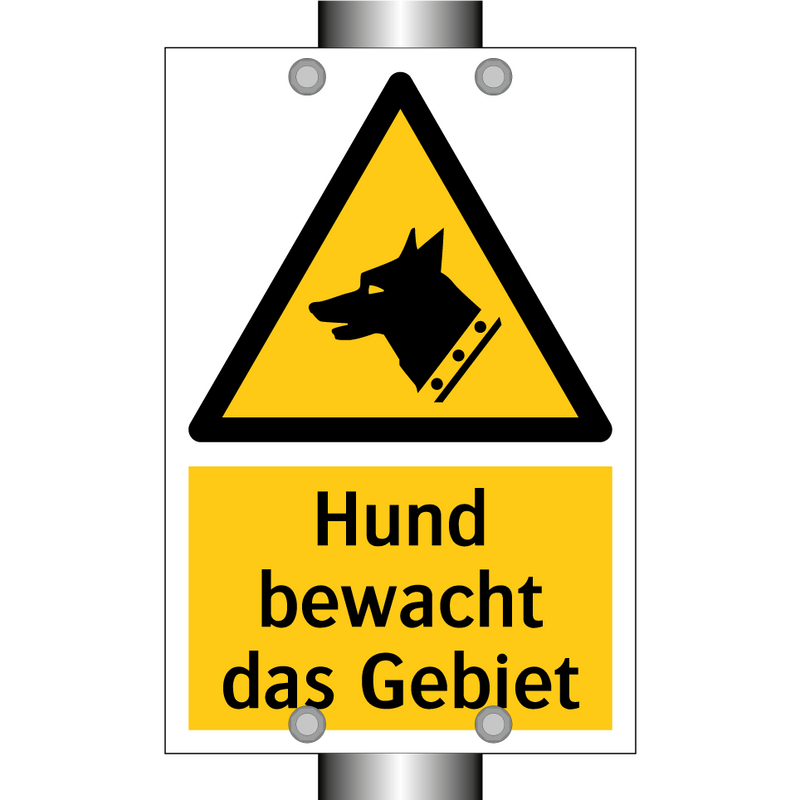 Hund bewacht das Gebiet