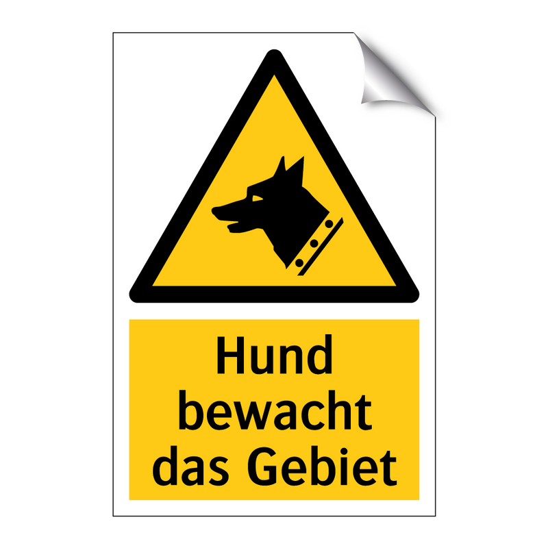 Hund bewacht das Gebiet