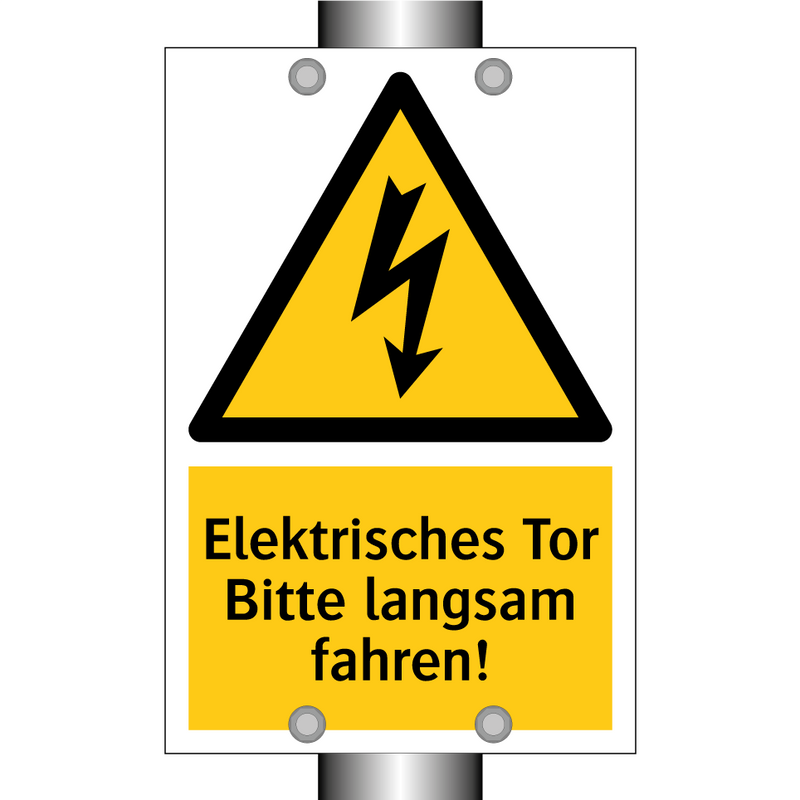 Elektrisches Tor Bitte langsam fahren!