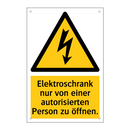 Elektroschrank nur von einer autorisierten Person zu öffnen.
