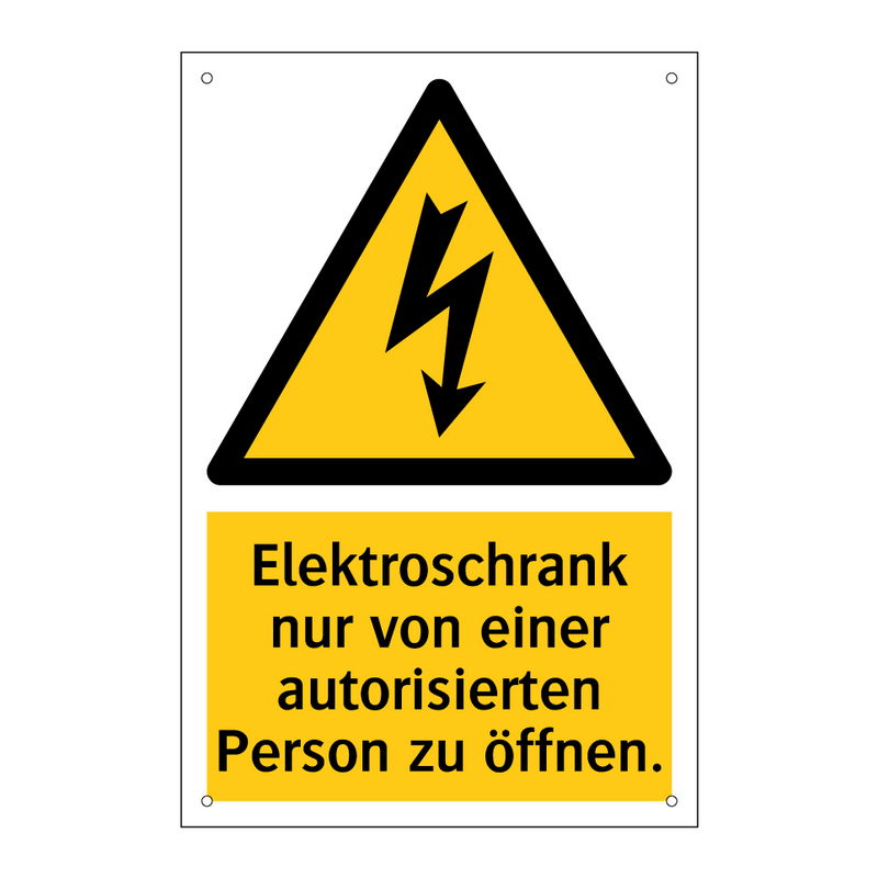 Elektroschrank nur von einer autorisierten Person zu öffnen.