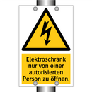 Elektroschrank nur von einer autorisierten Person zu öffnen.