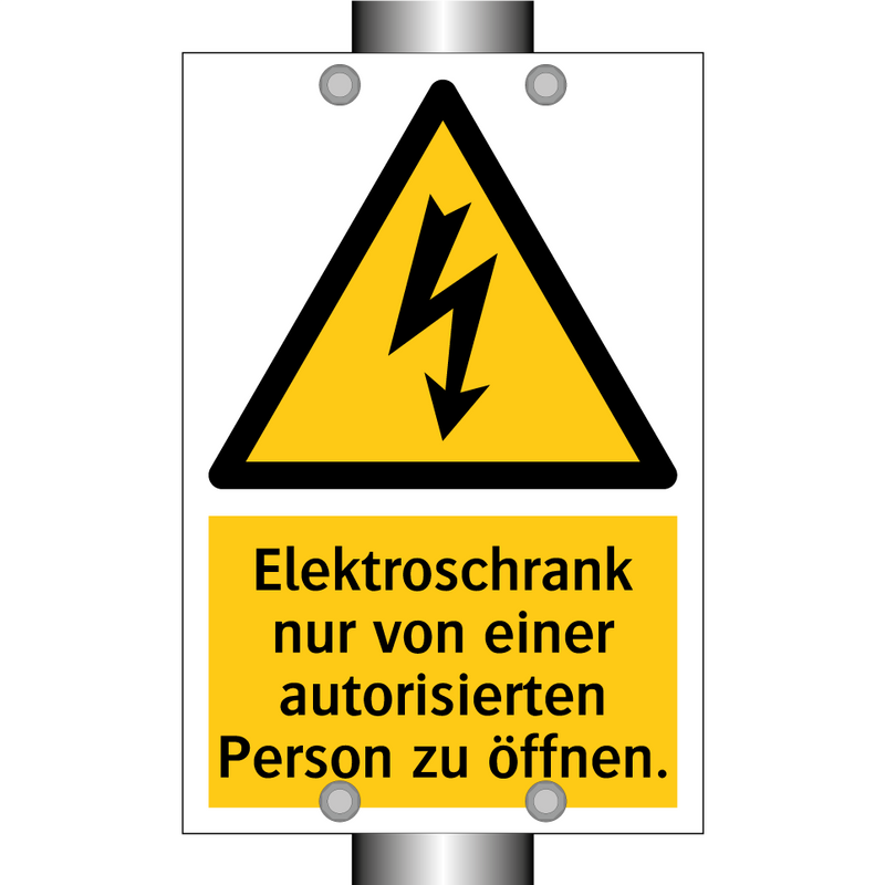 Elektroschrank nur von einer autorisierten Person zu öffnen.