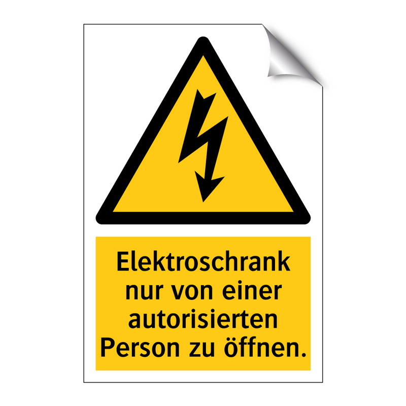 Elektroschrank nur von einer autorisierten Person zu öffnen.