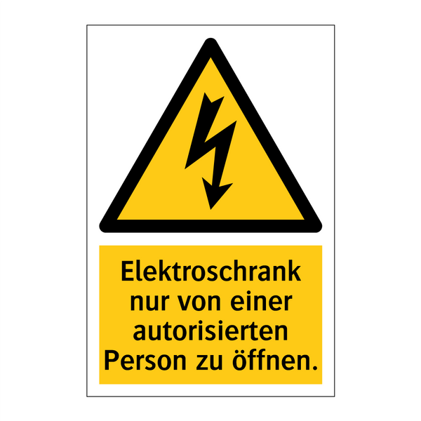 Elektroschrank nur von einer autorisierten Person zu öffnen.