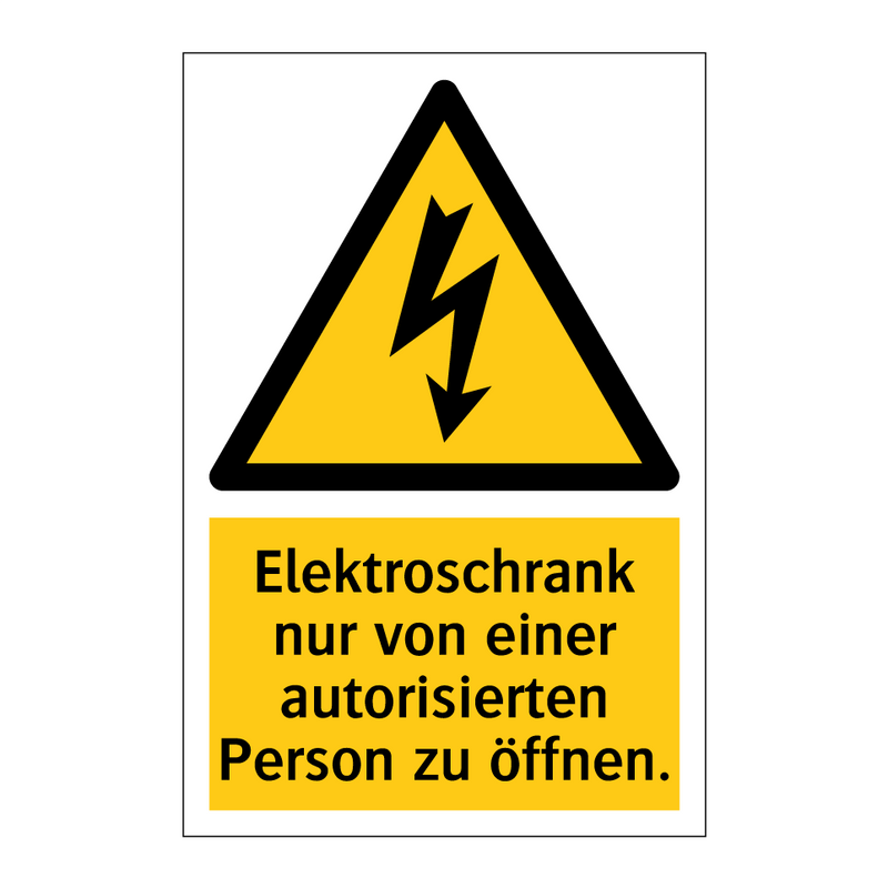 Elektroschrank nur von einer autorisierten Person zu öffnen.