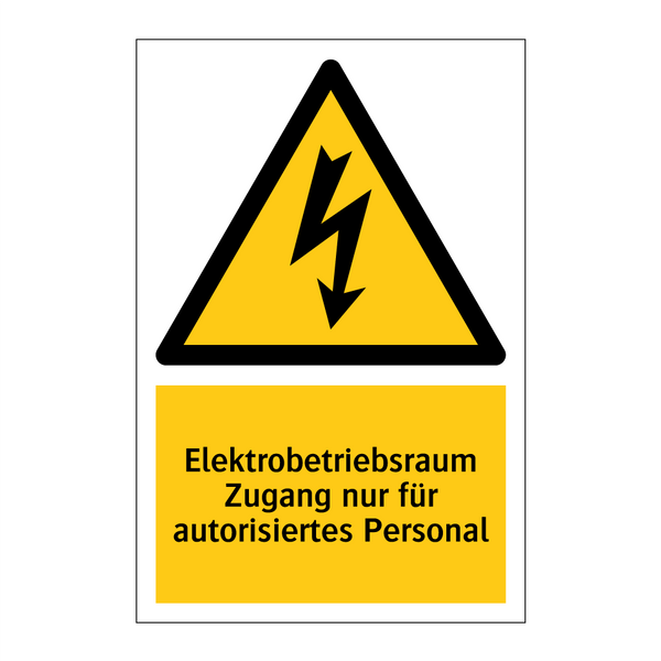 Elektrobetriebsraum Zugang nur für autorisiertes Personal