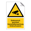 Elektronisch gesichert Kameraüberwachung Einbruchsalarm