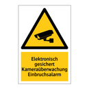 Elektronisch gesichert Kameraüberwachung Einbruchsalarm