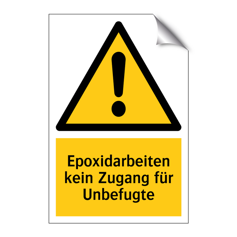 Epoxidarbeiten kein Zugang für Unbefugte