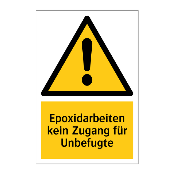 Epoxidarbeiten kein Zugang für Unbefugte