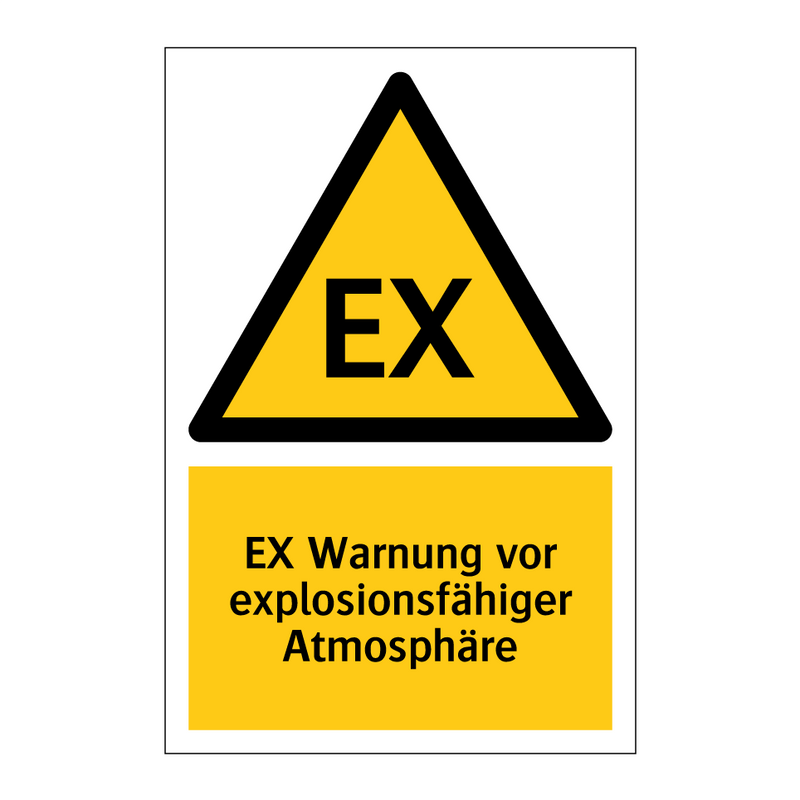 EX Warnung vor explosionsfähiger Atmosphäre