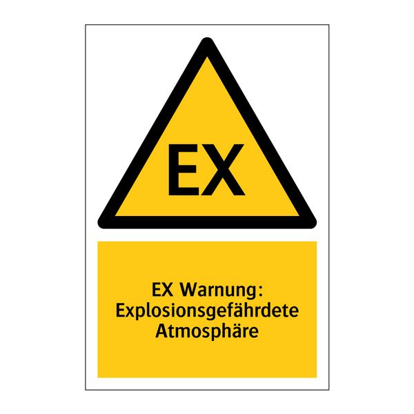 EX Warnung: Explosionsgefährdete Atmosphäre