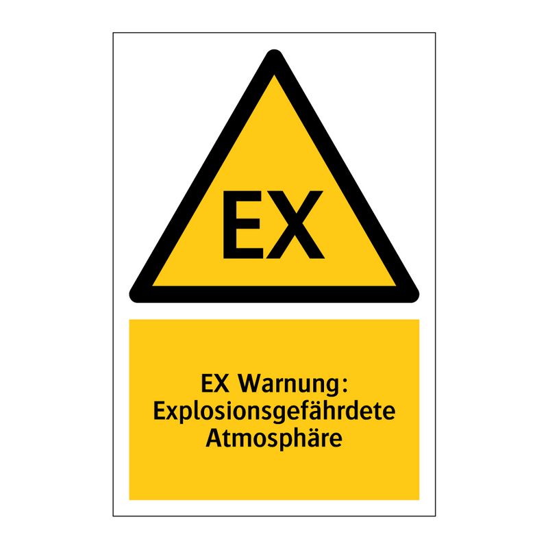 EX Warnung: Explosionsgefährdete Atmosphäre