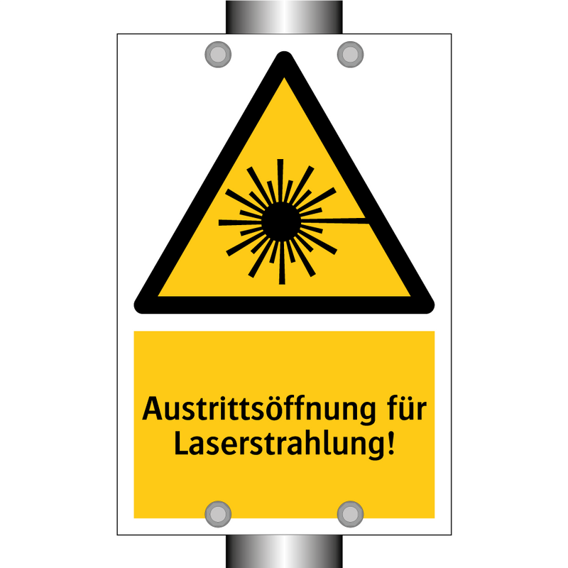 Austrittsöffnung für Laserstrahlung!