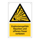 Explosionsgefahr Rauchen und offenes Feuer verboten