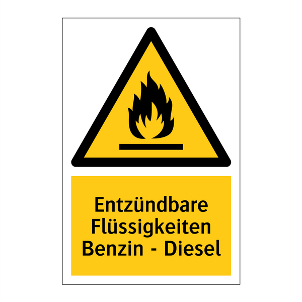 Entzündbare Flüssigkeiten Benzin - Diesel