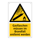 Gasflaschen müssen im Brandfall entfernt werden