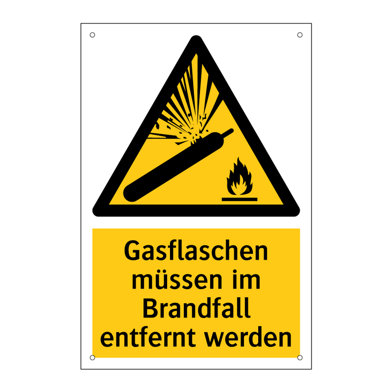 Gasflaschen müssen im Brandfall entfernt werden