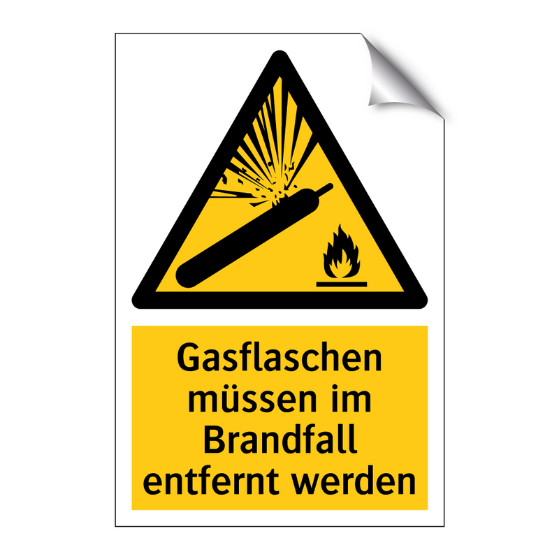 Gasflaschen müssen im Brandfall entfernt werden