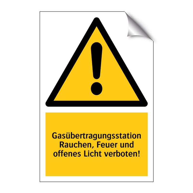 Gasübertragungsstation Rauchen, Feuer und offenes Licht verboten!