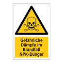 Gefährliche Dämpfe im Brandfall NPK-Dünger