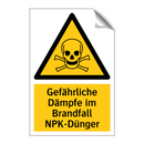 Gefährliche Dämpfe im Brandfall NPK-Dünger