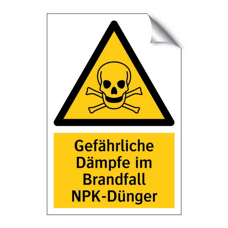 Gefährliche Dämpfe im Brandfall NPK-Dünger